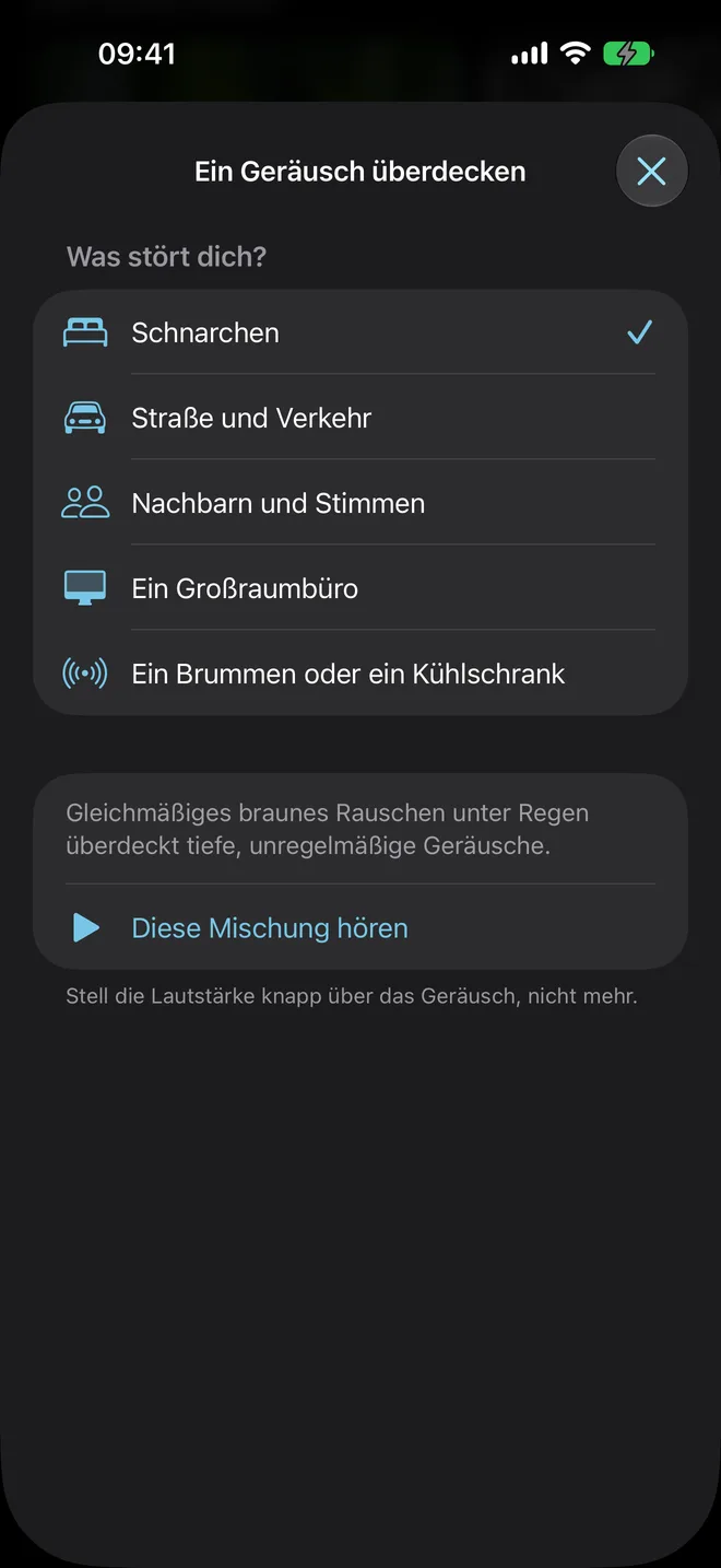 Ein Geräusch überdecken: Oasis fragt, was dich stört