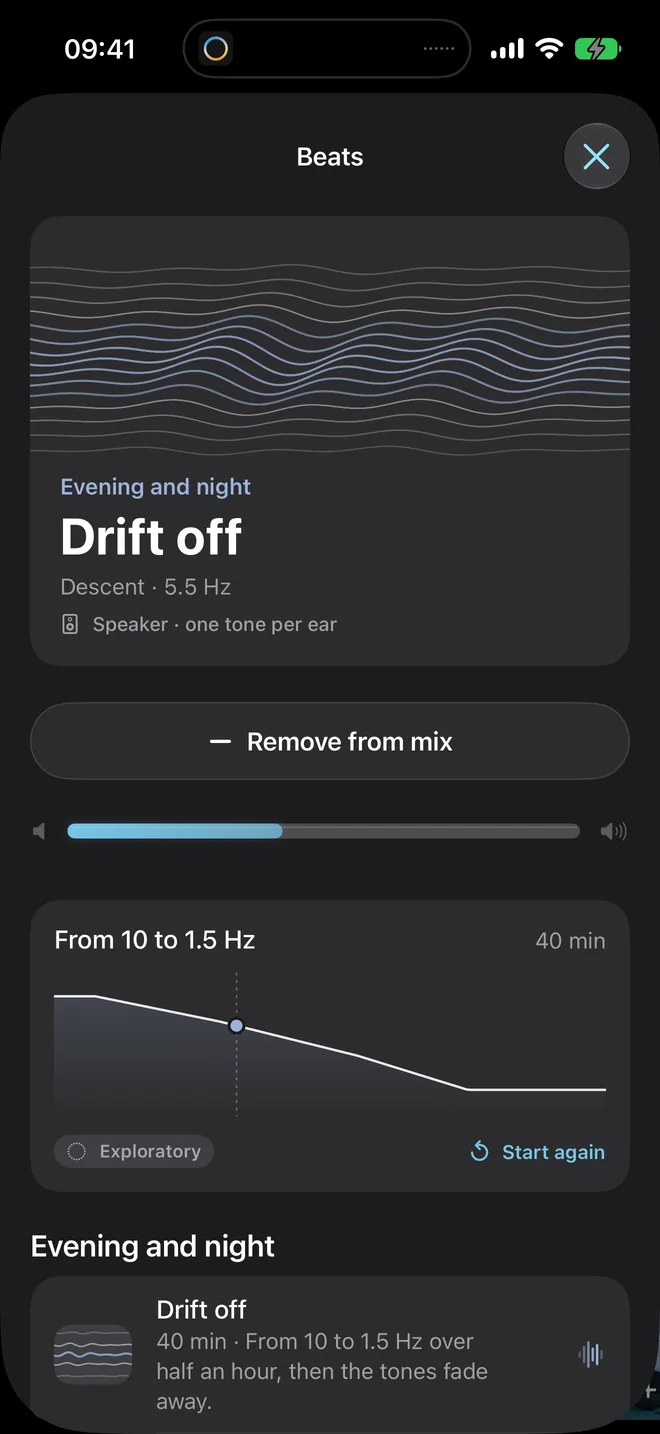 Oasis binaural beats
